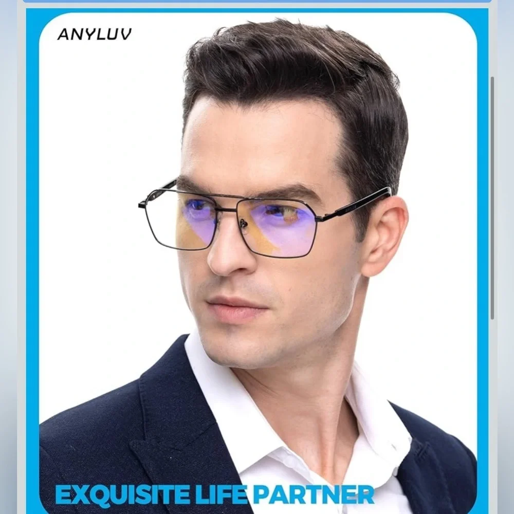 Anyluv Black and Blue Eyeglasses